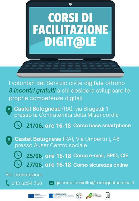 A Castel Bolognese corsi gratuiti per sviluppare competenze digitali A Castel Bolognese corsi gratuiti per sviluppare competenze digitali