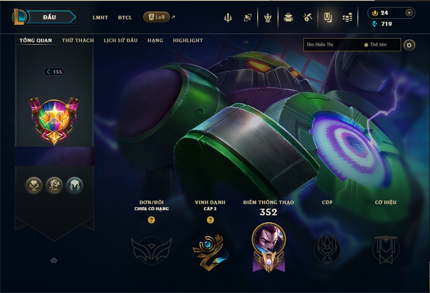 Acc LMHT # - Không Khung