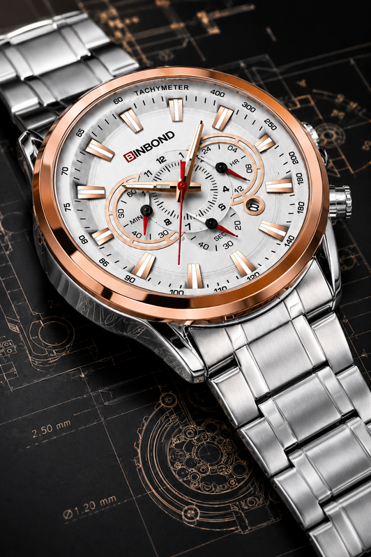 Binbond Men Chain Wristwatch front view