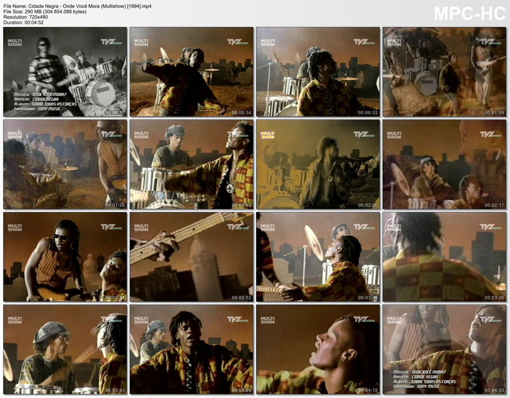 Cidade Negra - Onde Você Mora (Clip Original - Multishow) [1994] ok