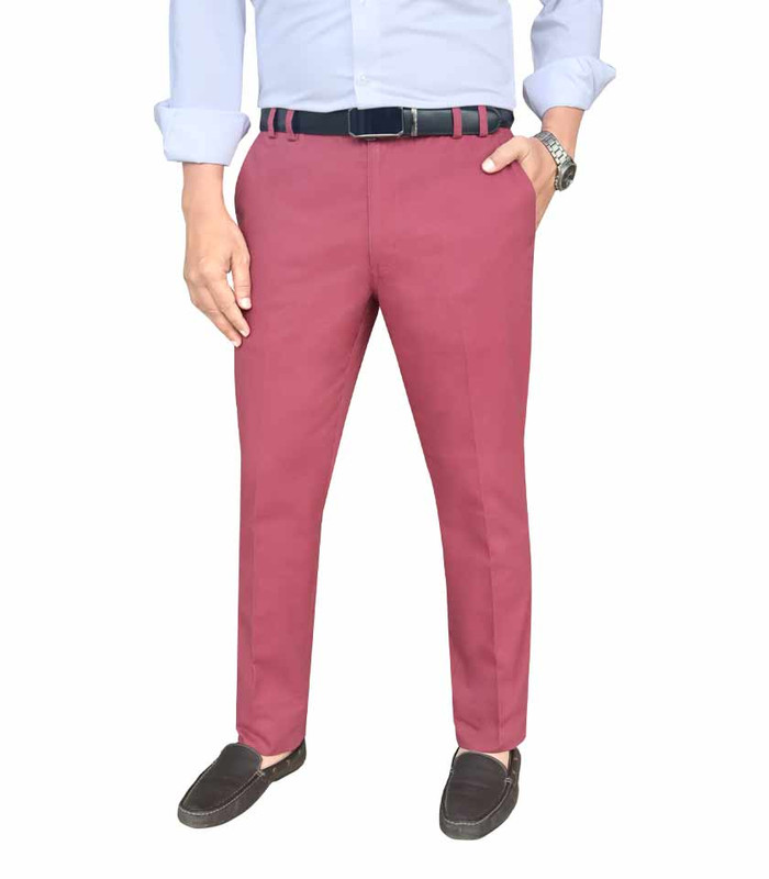Men’s Trouser 100% Cotton Regular Fit Cross Pocket : 890 Online(21. Paspberry)