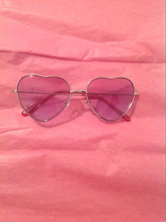 a pair of heart-shaped sunglasses