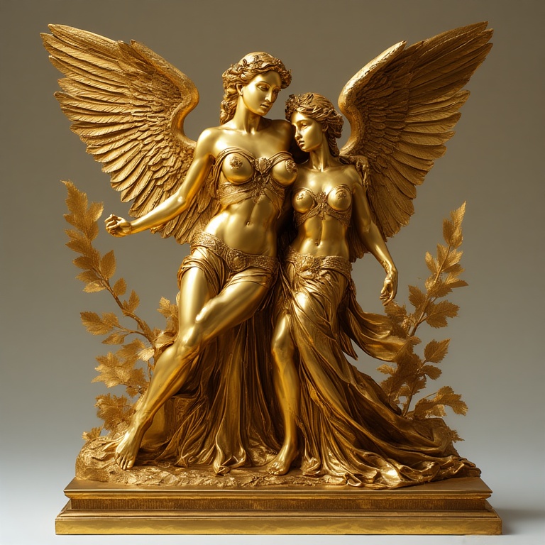 A-Gold-sculpture-naked-nude-fu-6