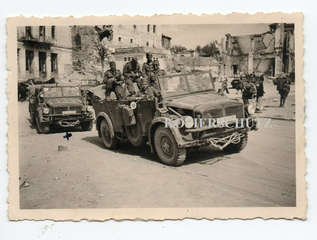 Griechenland Larissa 1941 Einm. SDkfz PKW Kübel Soldat Orden Flü