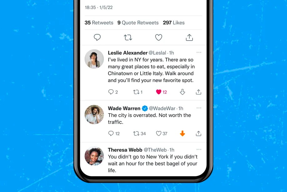 Twitter amplía su prueba de votos negativos en todo el mundo