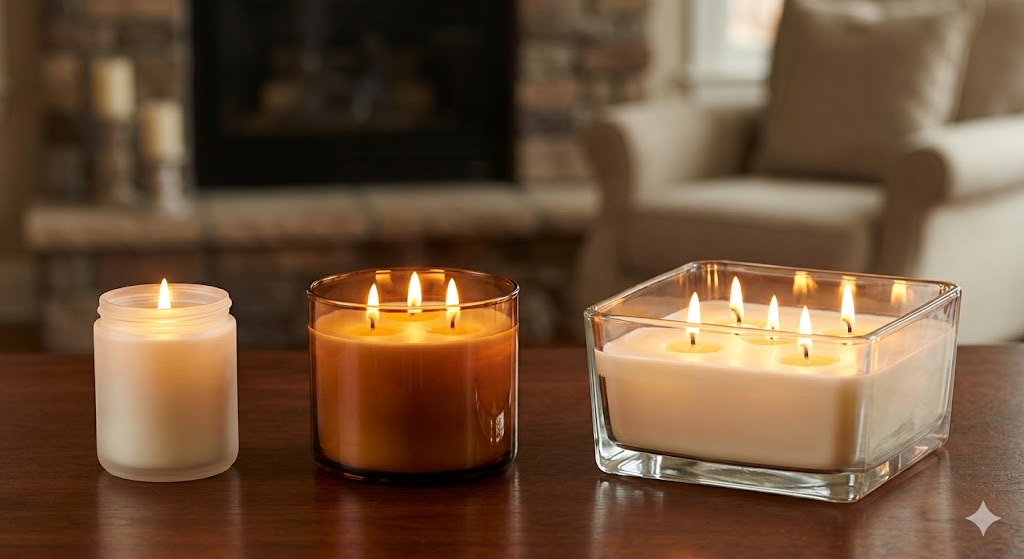 Single wick vs multi-wick scented candles for large rooms
