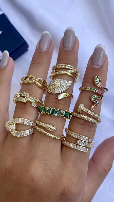 Anillos Chunky con piedras