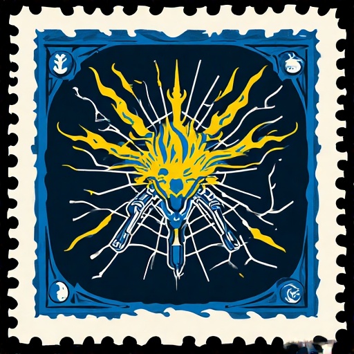 Postal-stamp-style-art-of-a-fl-64