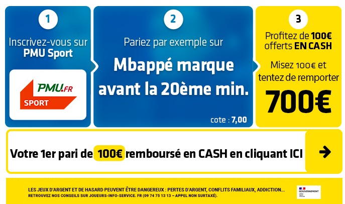FRANCE - ALLEMAGNE : Une affiche de légende et un bonus de 100€ CASHHHH sur PMU !