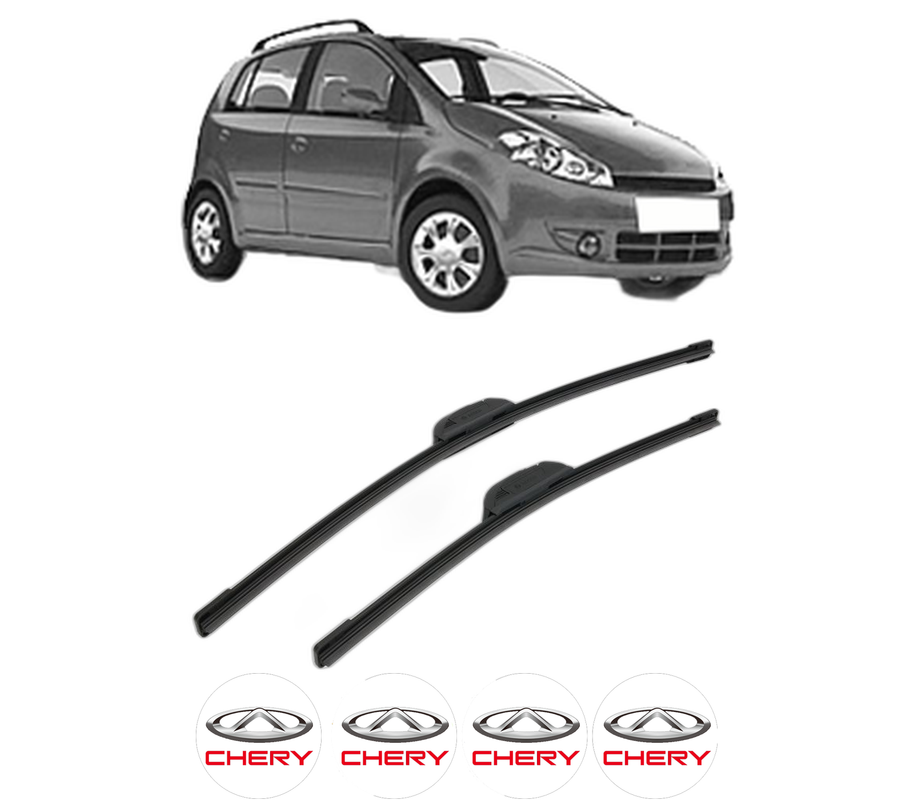 Set stergatoare auto CHERY A1 din 2007, pentru parbriz auto, 2 bucati, Bosch Aerotwin Retrofit, din cauciuc siliconat rezistent, 4 Stickere Auto CHERY