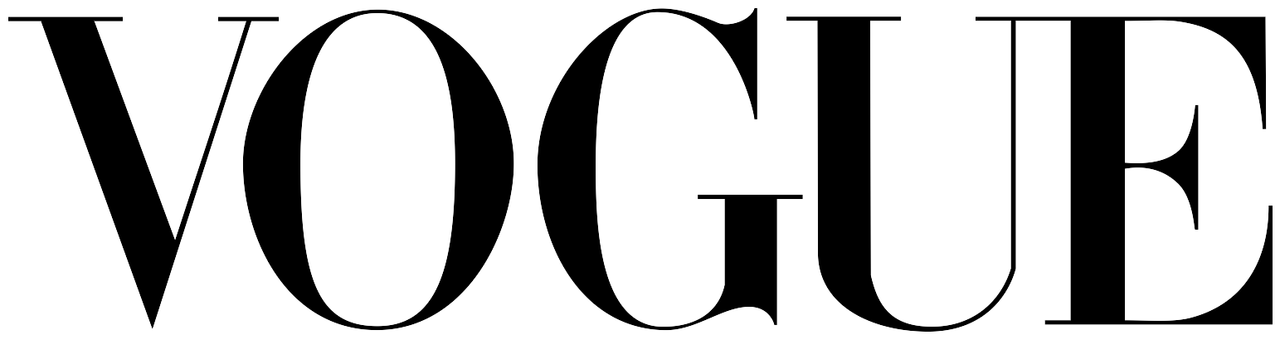The image displays the Vogue logo in black serif font.
