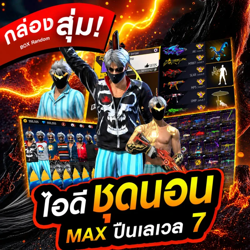 [กล่องสุ่มไอดี] ชุดนอนปืน7🌟🌟🌟