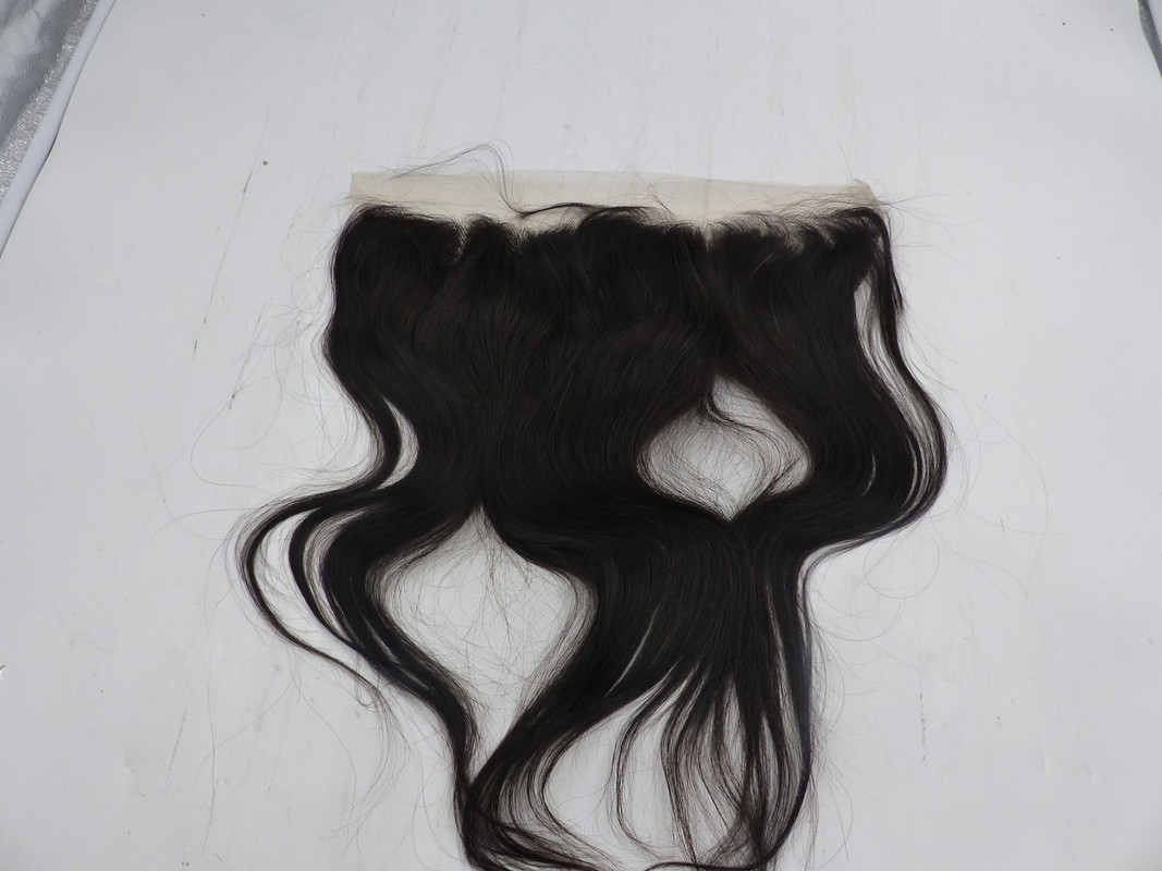 WOMENS 18" STRAIGHT DARK BROWN TRANSPARENT LACE FRONTAL PIECE