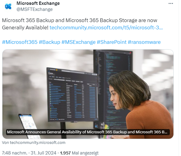 Microsoft 365 Backup / Microsoft 365 Backup Storage 