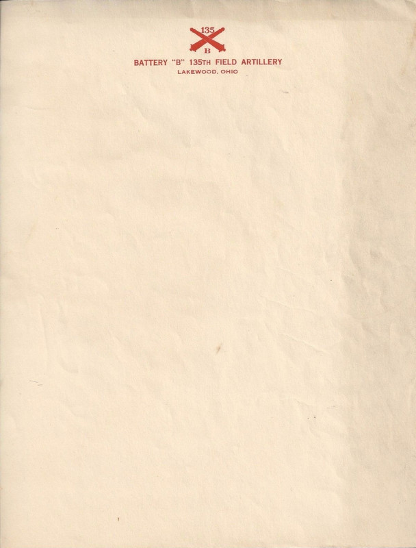 Folio ( Bateria B - 135º Artilleria Campaña - Lakewood, Ohio ) - 01a