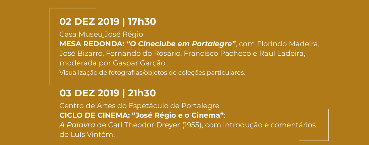 PORTALEGRE: MESA-REDONDA SOBRE “O CINECLUBE EM PORTALEGRE” E FILME “A PALAVRA”, DE CARL T. DREYER PORTALEGRE: MESA-REDONDA SOBRE “O CINECLUBE EM PORTALEGRE” E FILME “A PALAVRA”, DE CARL T. DREYER
