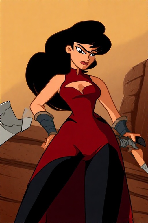 Dark-haired-adult-female-warri