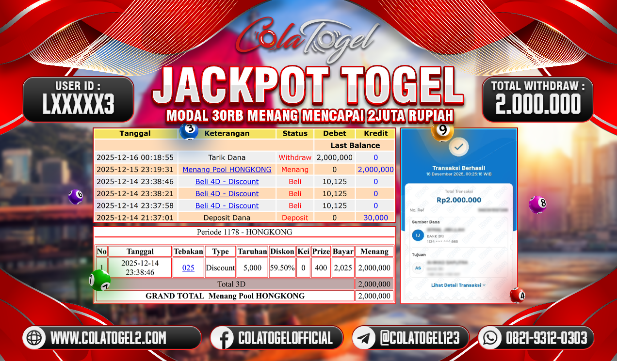 JACKPOT HONGKONG LOTTO!!