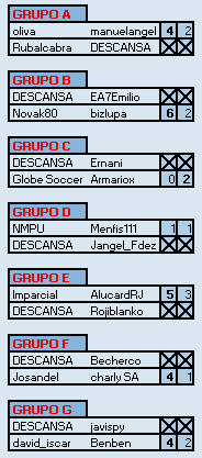 CHAMPIONS 3ª Edición - Jornada 5 - Página 3 Enfrentamientos