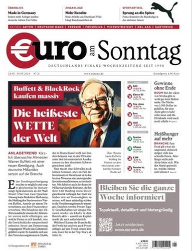 Cover: Euro am Sonntag Finanzmagazin No 21 vom 24  Mai 2024
