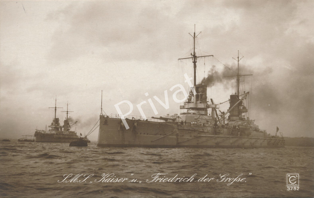 Foto PK SMS Kaiser   Friedrich der Große Kaiser-Klasse Kaiserliche Marine K1.78