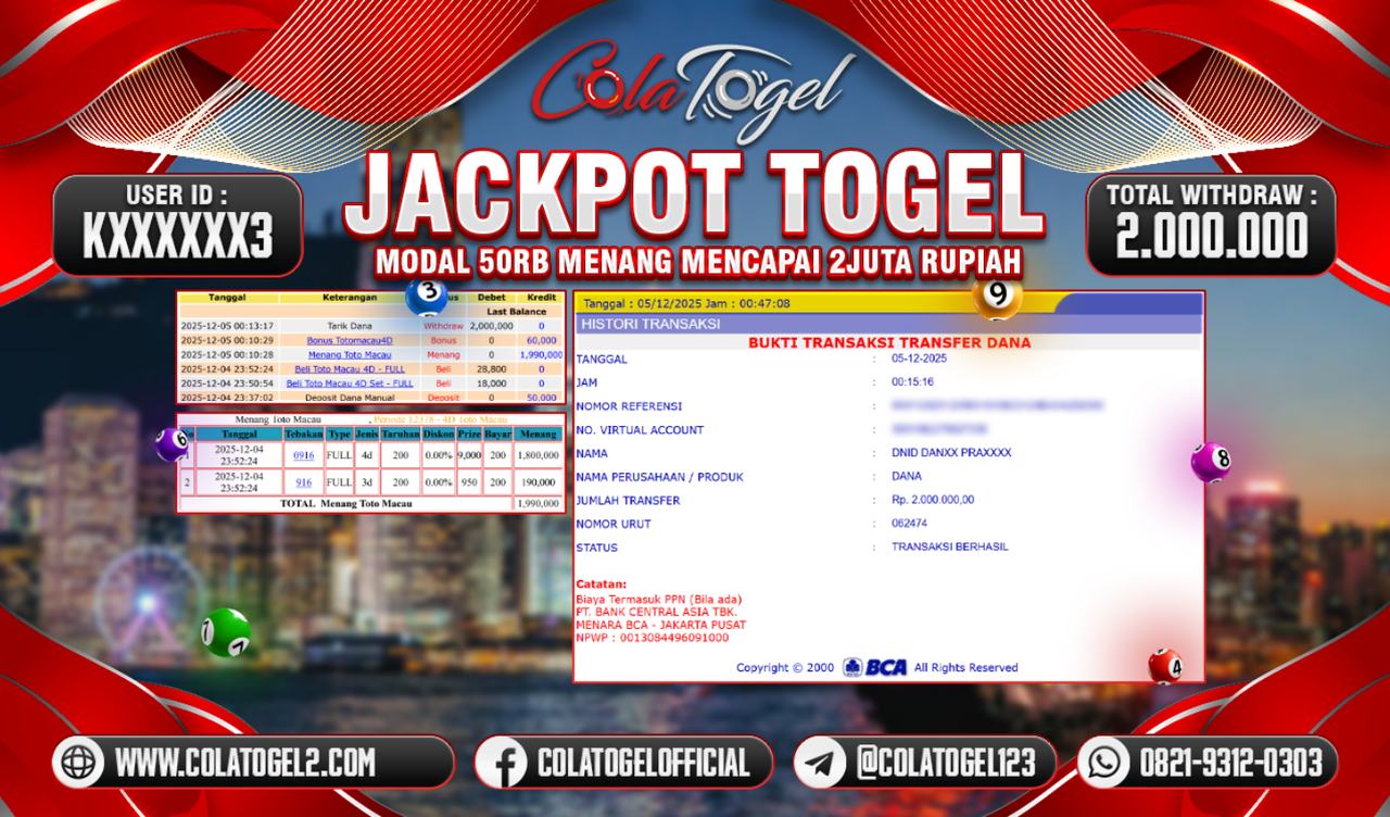 JACKPOT TOTO MACAU!! 