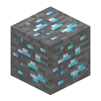 animated gif of a rotating diamond ore cube from minecraft