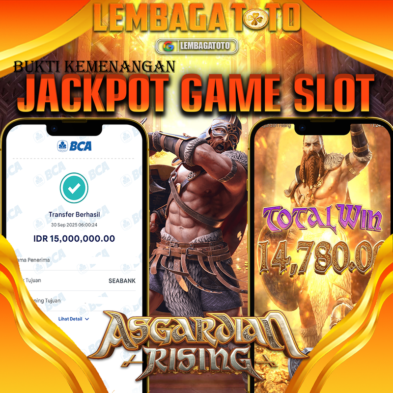 BUKTI JACKPOT 01 OCTOBER LEMBAGATOTO ASGARDIAN RISING Rp.15.000.000,- LUNAS