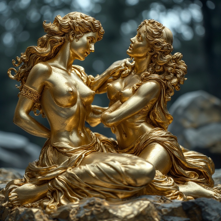 A-Gold-sculpture-naked-nude-fu-14