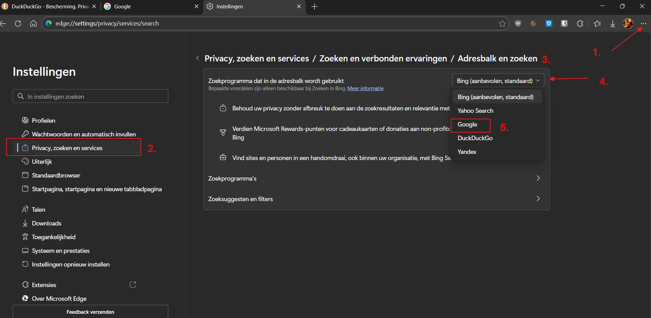 Edge zoeken1