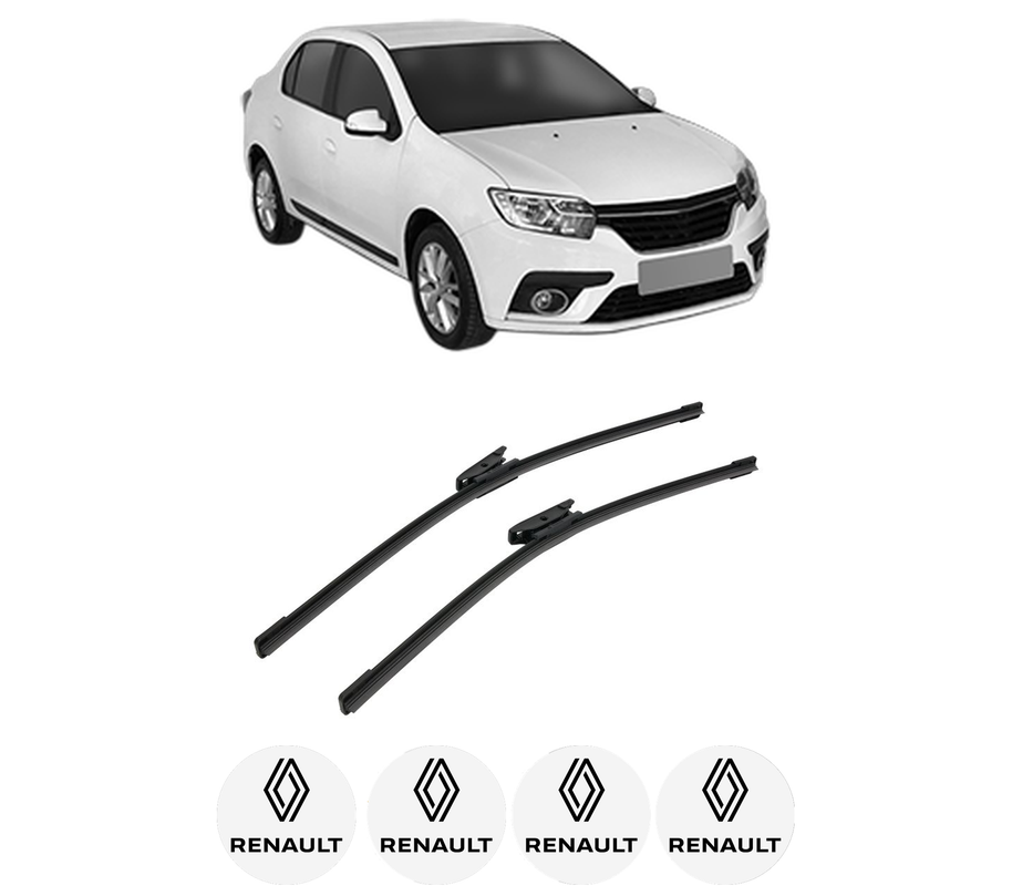 Set stergatoare auto RENAULT THALIA III (L8_) din 2013-2019, pentru parbriz auto, 2 bucati, Bosch Aerotwin, din cauciuc siliconat rezistent, 4 Stickere Auto RENAULT