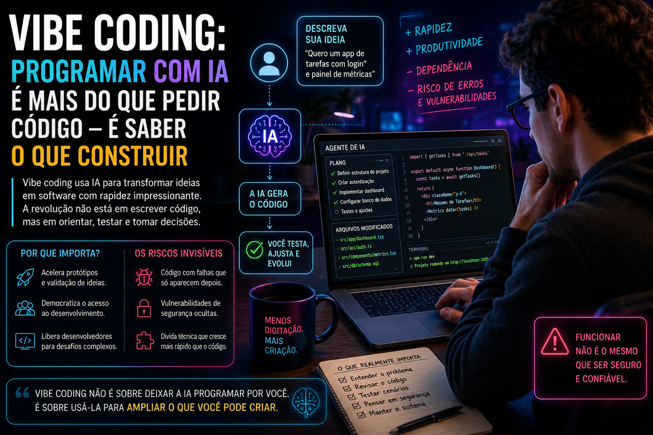 Vibe coding: quando programar deixa de ser escrever código e passa a ser supervisionar uma IA