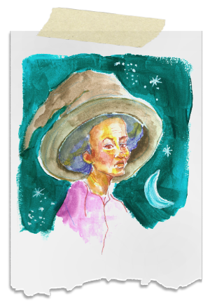 Witch, watercolor