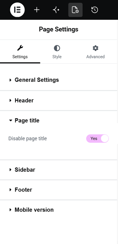 page title