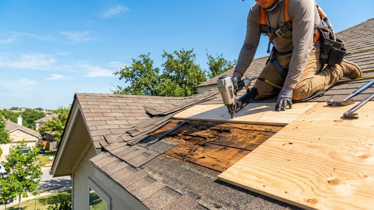 Roof decking rot repair Austin Texas replacement