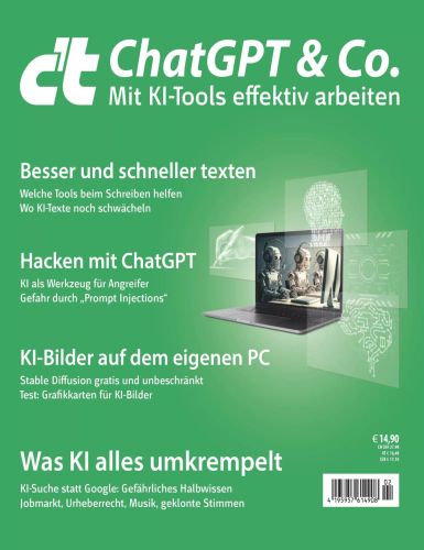 Cover:  ct Magazine für Computertechnik Sonderhefte ChatGpt und Co  2023
