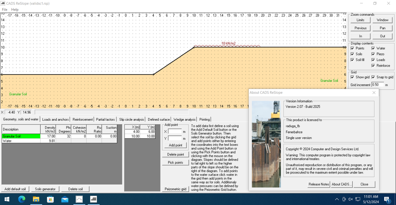 Working with Reslope 2.07 full activated