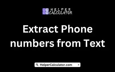 Extract Phone numbers from Text