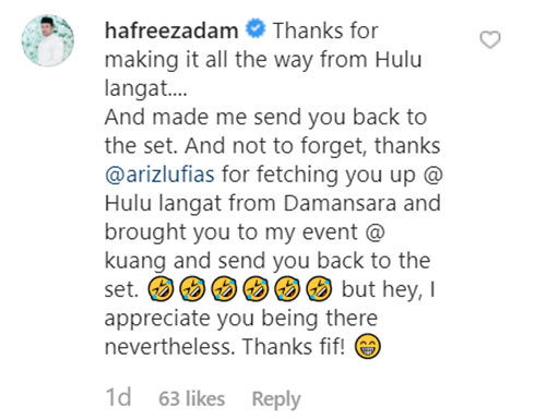 afifah sanggup ke hulu langat demi pertunangan rakan baiknya hafreez adam