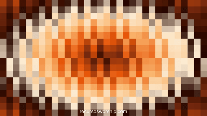 loop vj píxeles naranja terracota ondas concéntricas