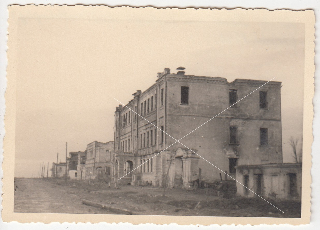 Russland Rshew 1942 Haus Gebäude Zerstörungen