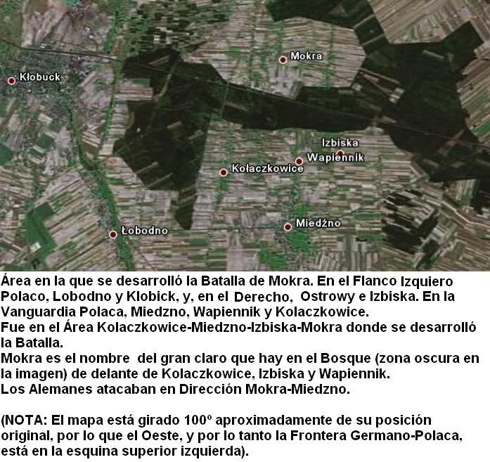 Área en la que desarrolló la batalla de Mokra Área en la que desarrolló la batalla de Mokra
