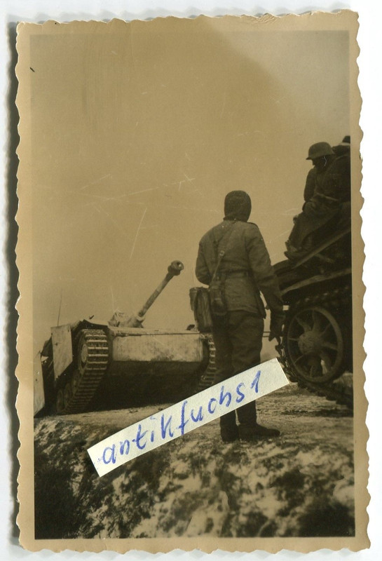 Deut. Panzer Sturmgeschütz der Abt.276 in weiß mit Schürzen 1943