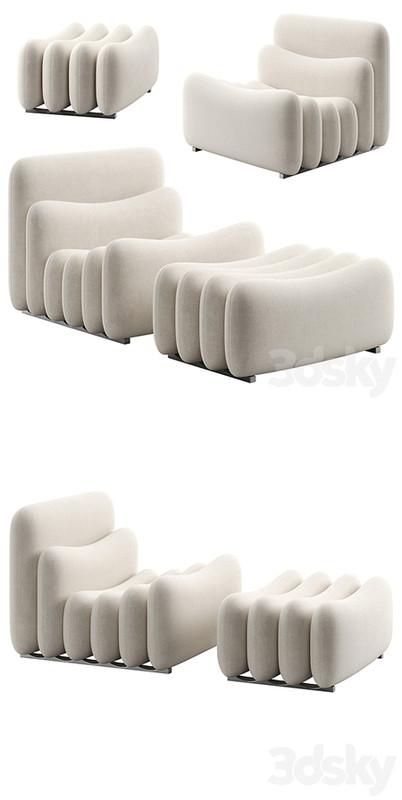 Additional System Armchair with Footstool