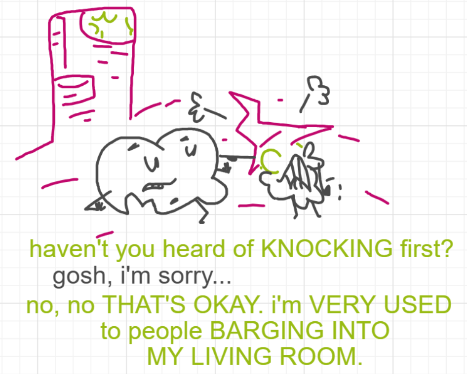 A panel from The Prime Number Few, episode eight of the Board Boards object show by Furretwalk/WalkingFurret.