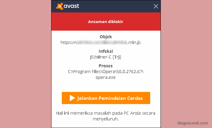Peringatan Cryptocurrency Mining pada Program Anti Virus Avast
