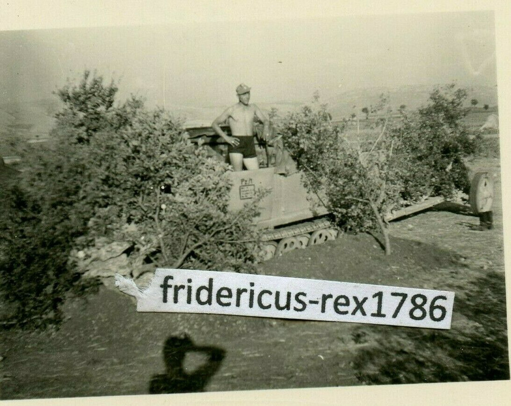 Foto WH Gebigs Div. Panzer Jäg. Abt. Griechenland 43 Halbkette Kennung Pak