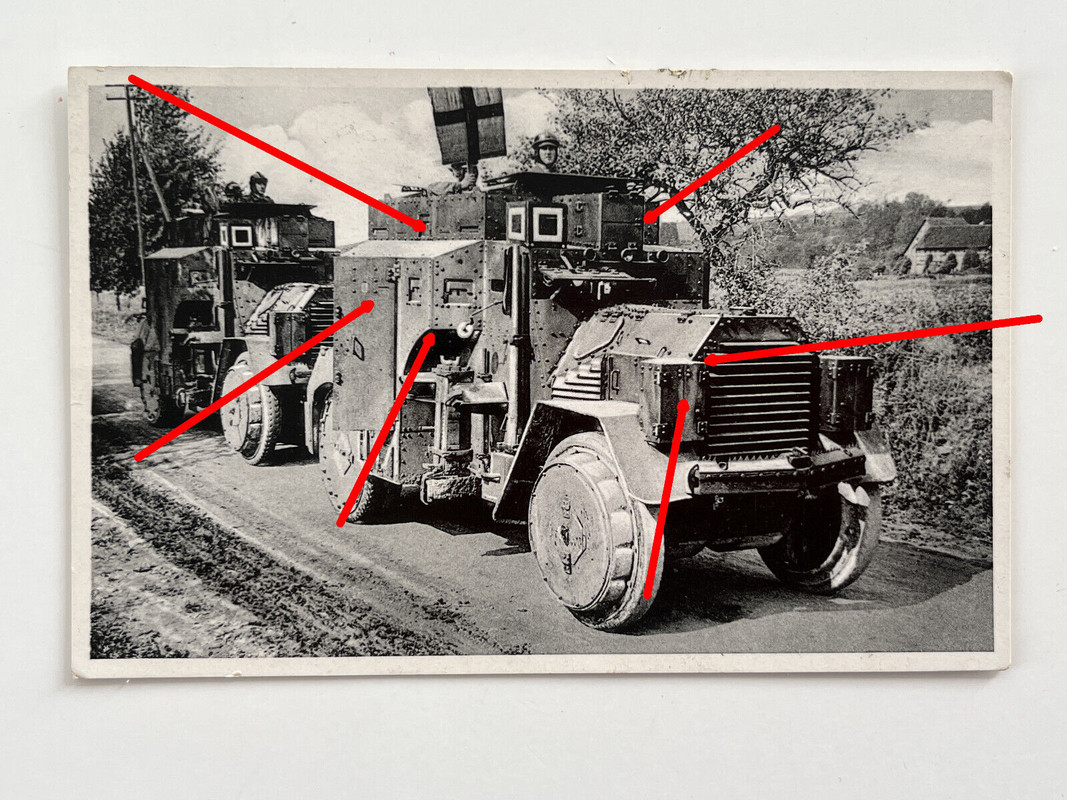 Foto AK, Panzer Straßenwagen der Reichswehr, TOP Karte, gelaufen 1923