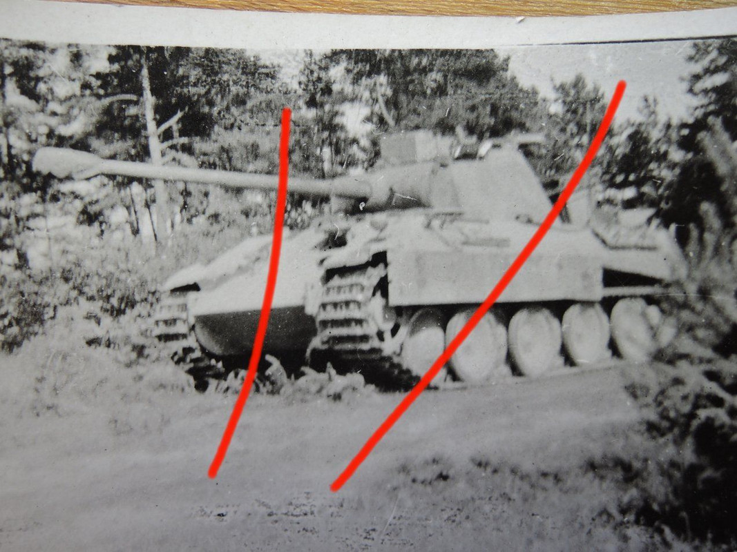 2.WK Foto Wehrmacht Panzer V Panther Seitenschür