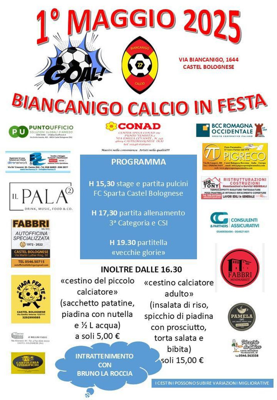 1° Maggio a tutto calcio: Biancanigo Calcio in Festa 1° Maggio a tutto calcio: Biancanigo Calcio in Festa
